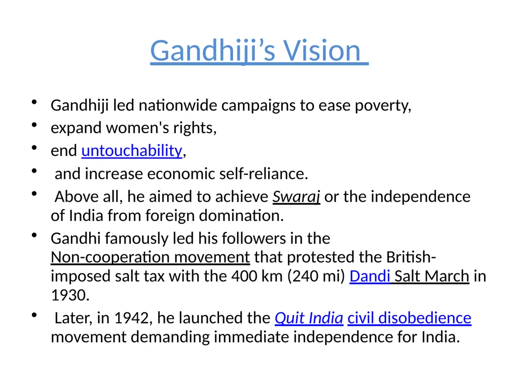 Father of the Nation Mahatma Gandhi About Mahatma - slide 7 of 13