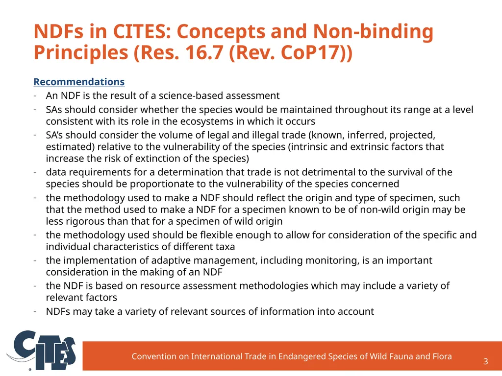 CITES NDF Project: Establishment and background - slide 3 of 12