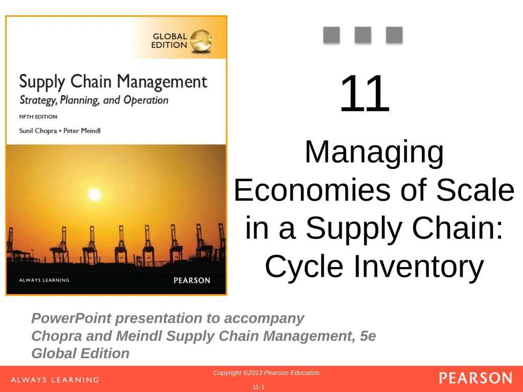11 Managing Economies of Scale in a Supply Chain: - slide 1 of 36
