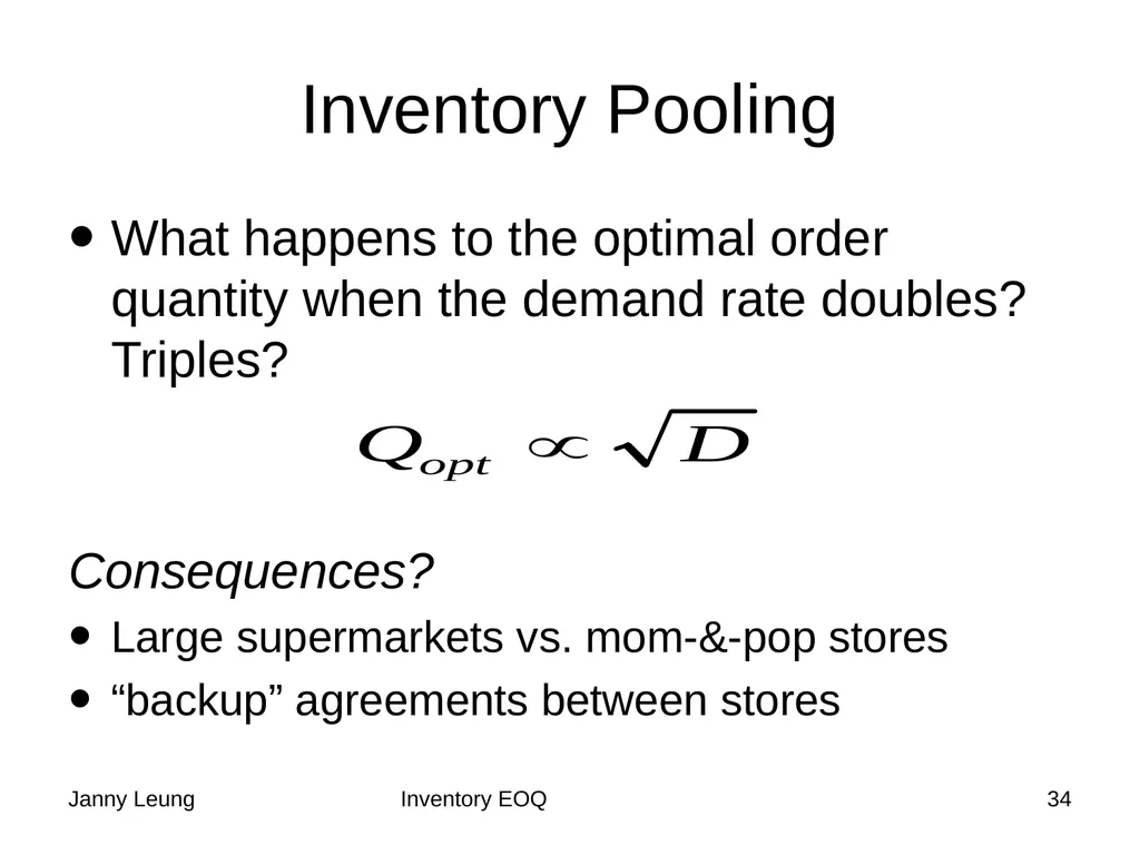 11 Managing Economies of Scale in a Supply Chain: - slide 32 of 36