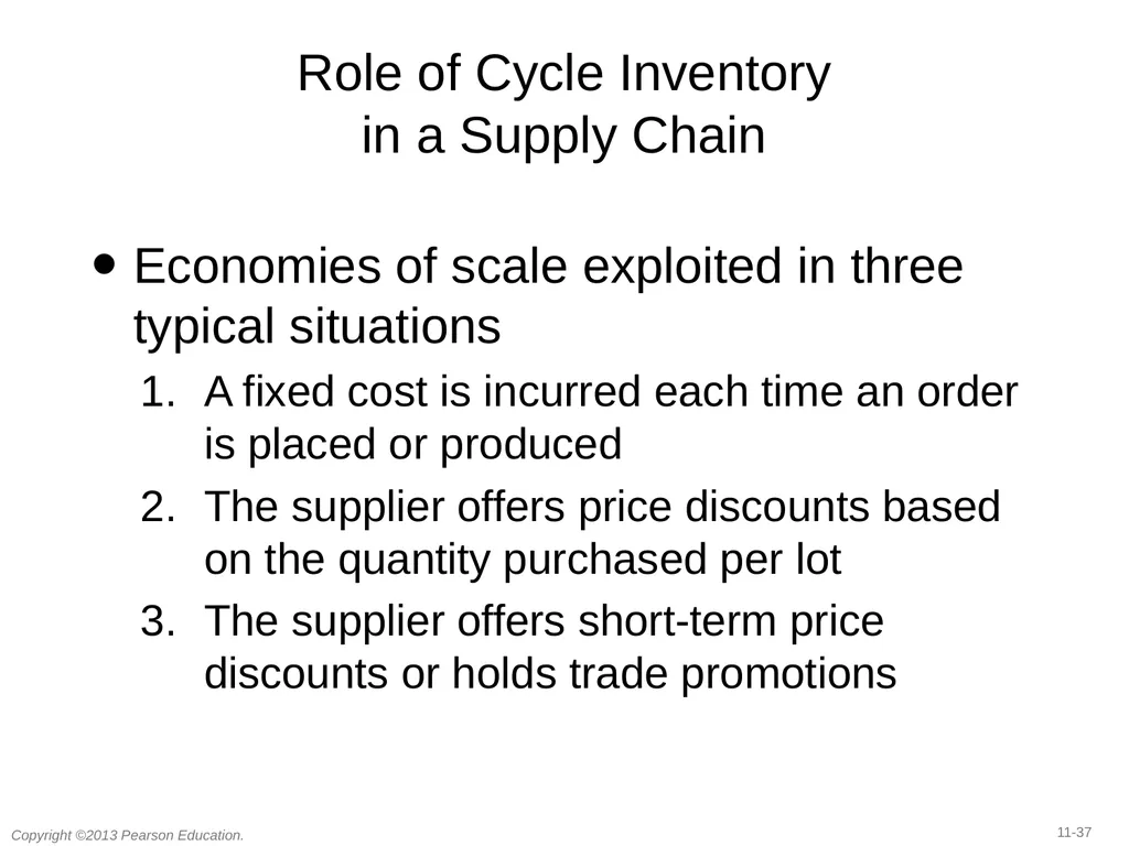 11 Managing Economies of Scale in a Supply Chain: - slide 35 of 36