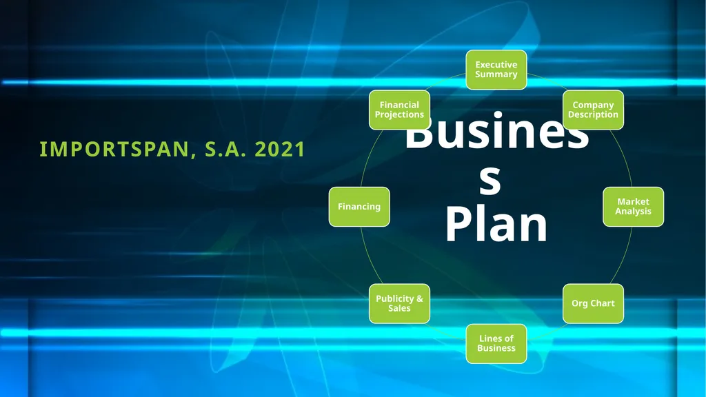 Business Plan Importspan, S.A. 2021 Business Plan - slide 1 of 7