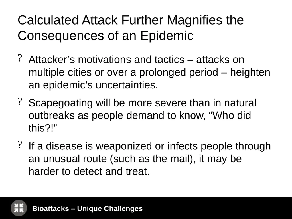 How to Lead During Bioattacks with the Public’s - slide 12 of 39