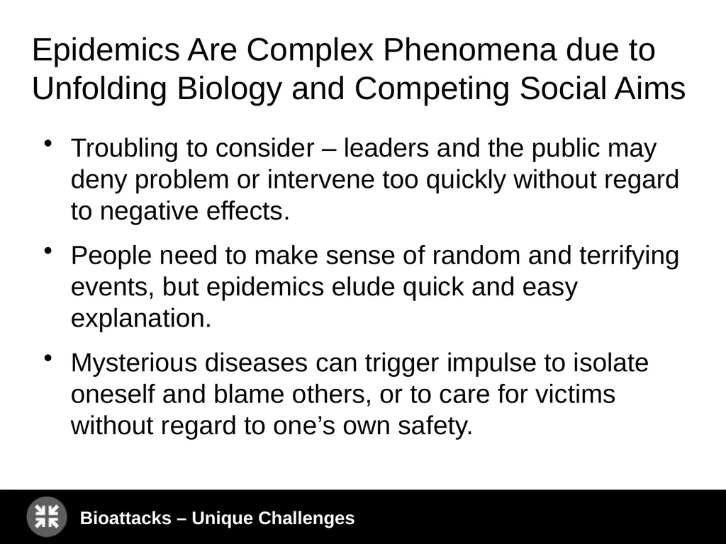 How to Lead During Bioattacks with the Public’s - slide 9 of 39