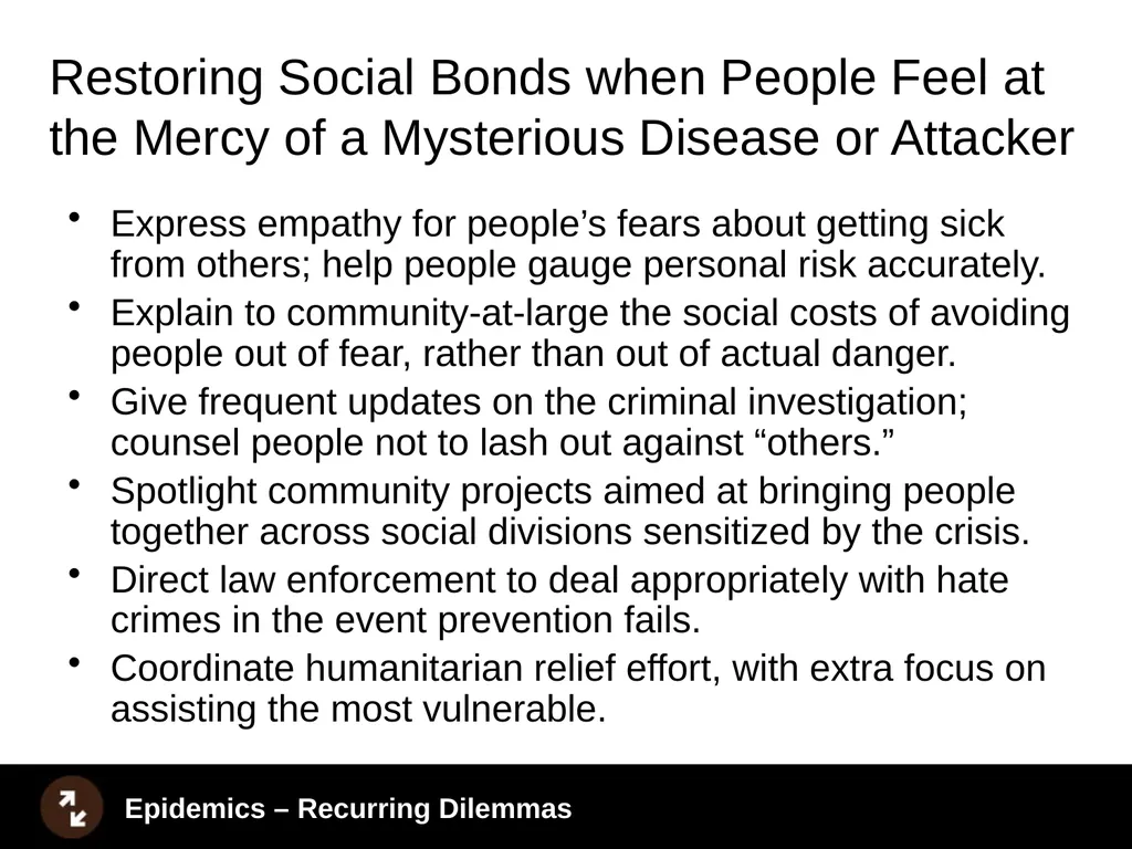 How to Lead During Bioattacks with the Public’s - slide 21 of 39