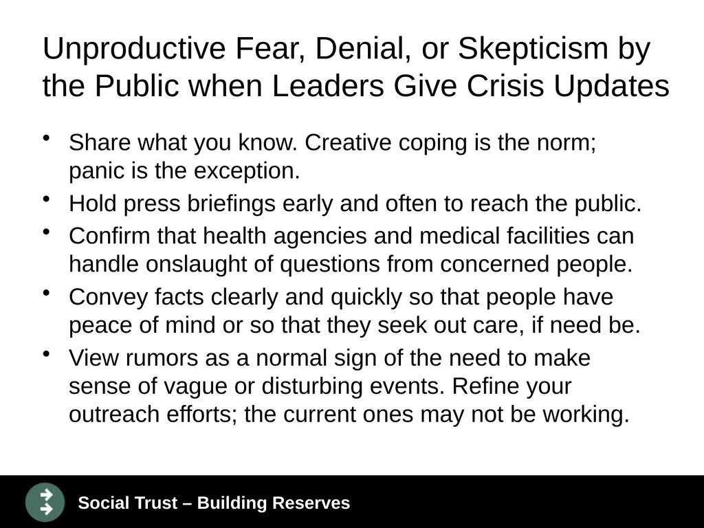 How to Lead During Bioattacks with the Public’s - slide 25 of 39