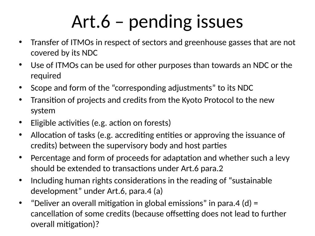 Paris Agreement and Rulebook Overview - slide 24 of 73