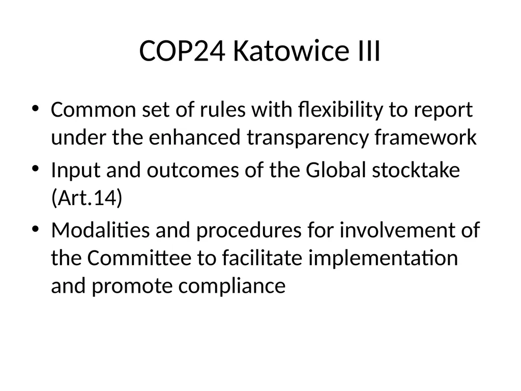 Paris Agreement and Rulebook Overview - slide 14 of 73