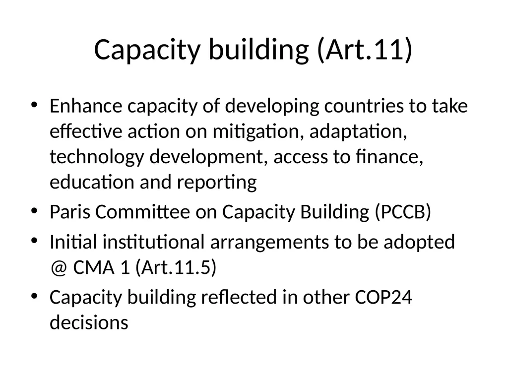 Paris Agreement and Rulebook Overview - slide 45 of 73