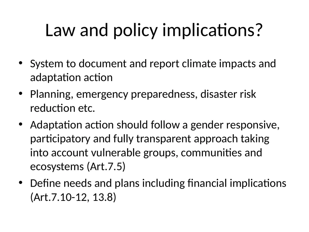 Paris Agreement and Rulebook Overview - slide 31 of 73