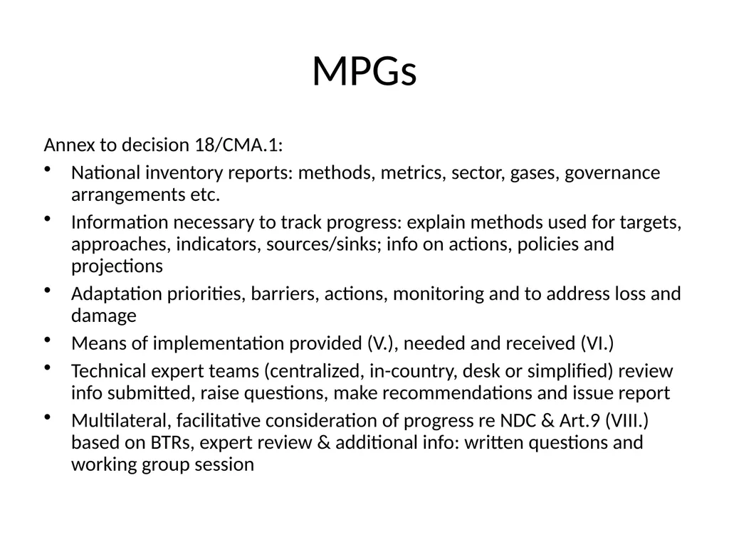 Paris Agreement and Rulebook Overview - slide 54 of 73