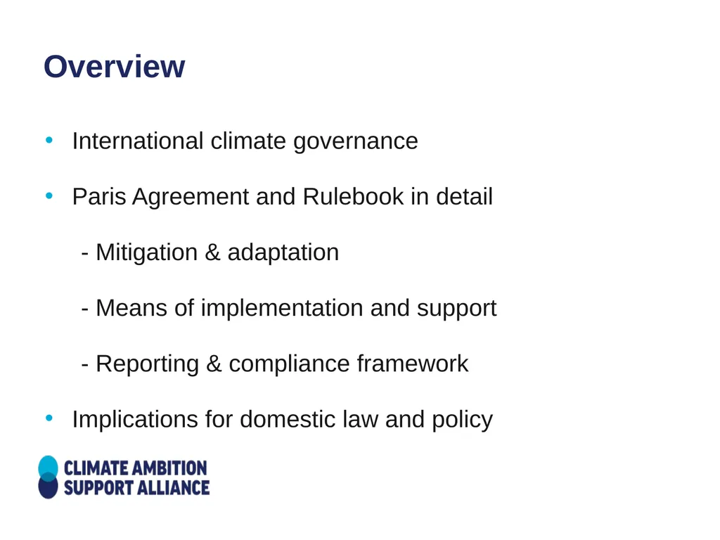Paris Agreement and Rulebook Overview - slide 2 of 73