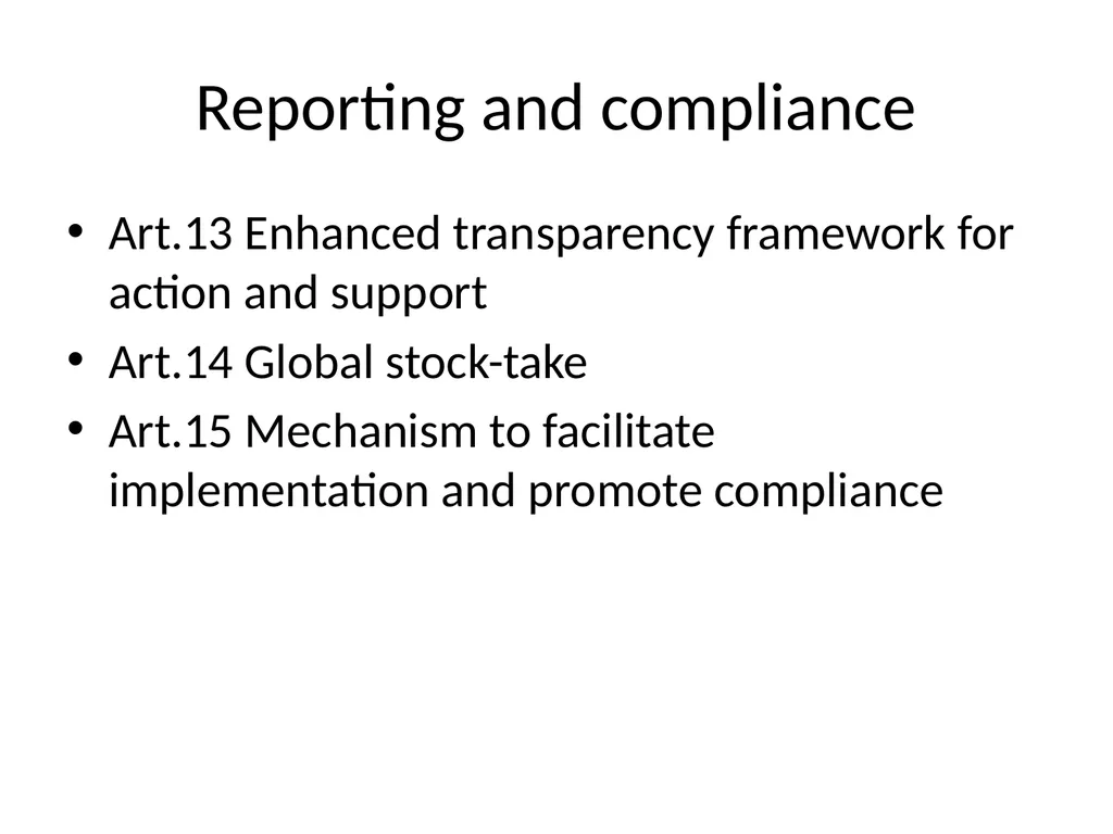 Paris Agreement and Rulebook Overview - slide 47 of 73