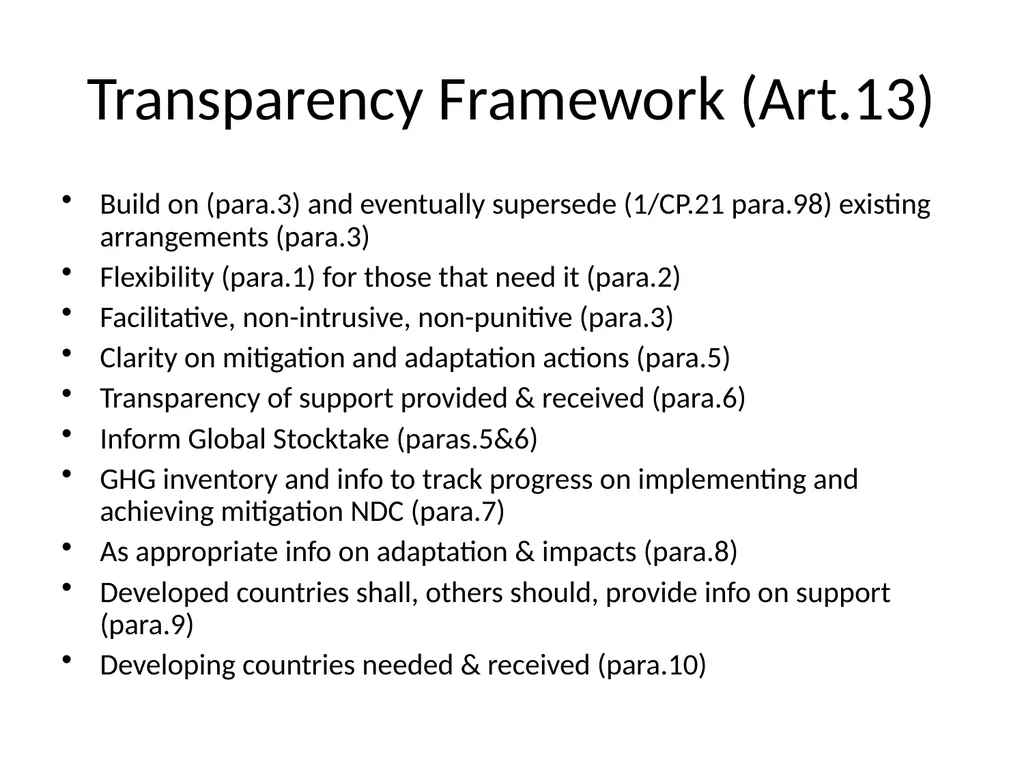 Paris Agreement and Rulebook Overview - slide 51 of 73