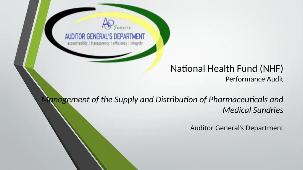 National Health Fund (NHF) Performance Audit - slide 1 of 9
