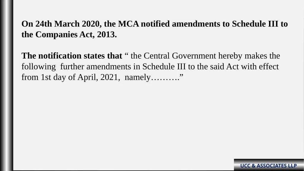 “Schedule III Division-ii ( Amendments fy: - slide 3 of 64