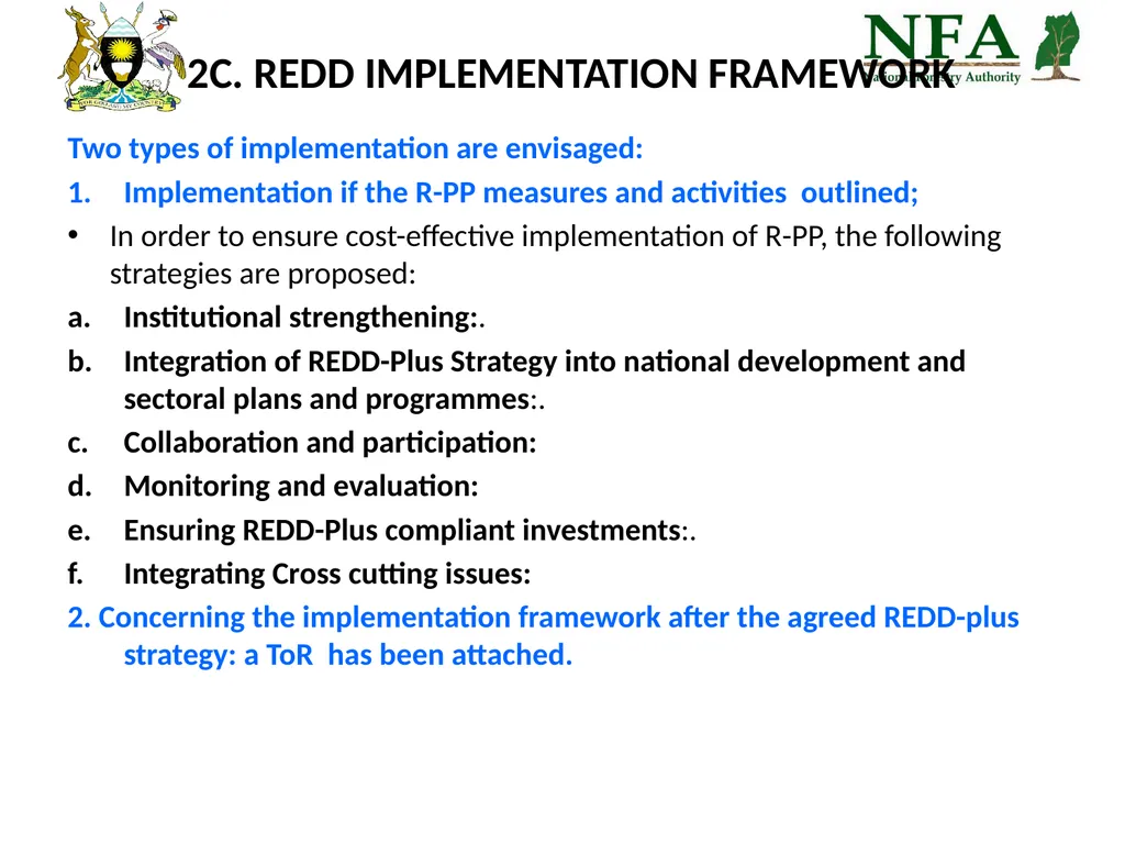 Uganda REDD-Plus Readiness Preparation Proposal - slide 26 of 35