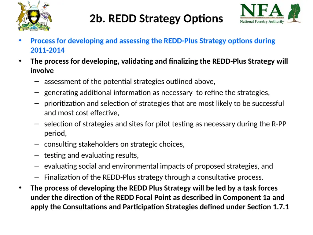 Uganda REDD-Plus Readiness Preparation Proposal - slide 24 of 35