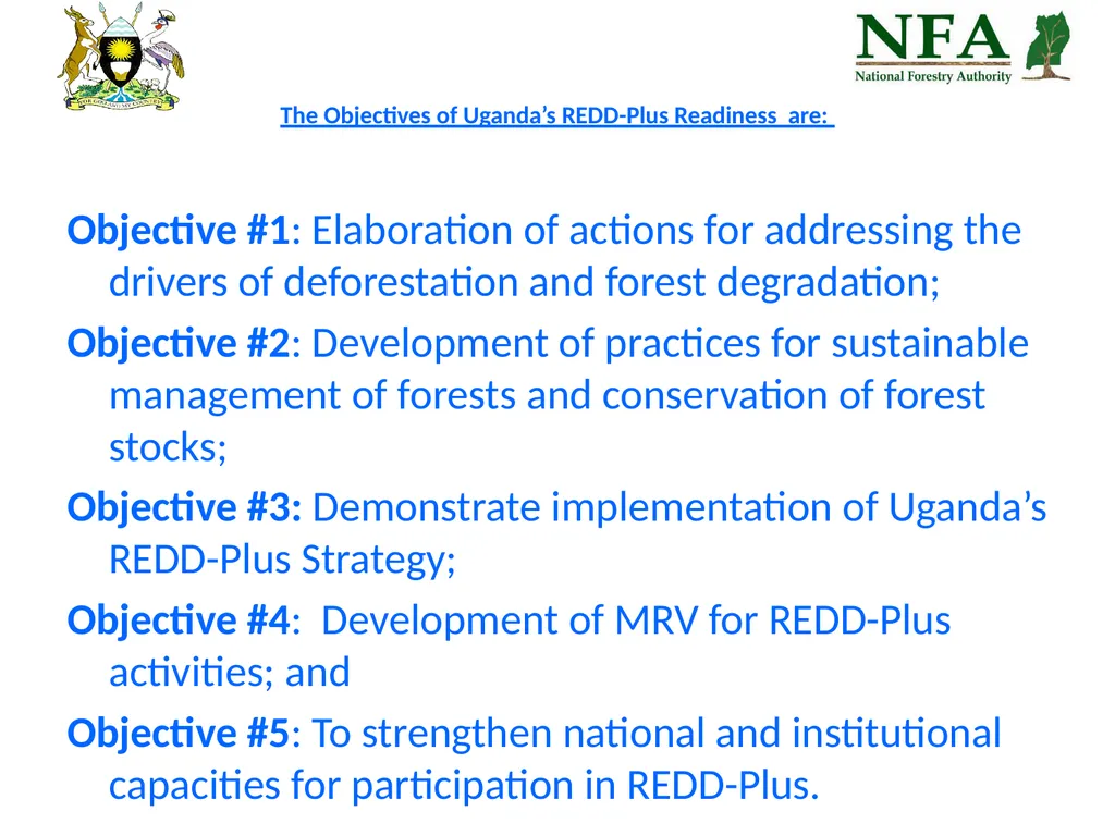 Uganda REDD-Plus Readiness Preparation Proposal - slide 3 of 35