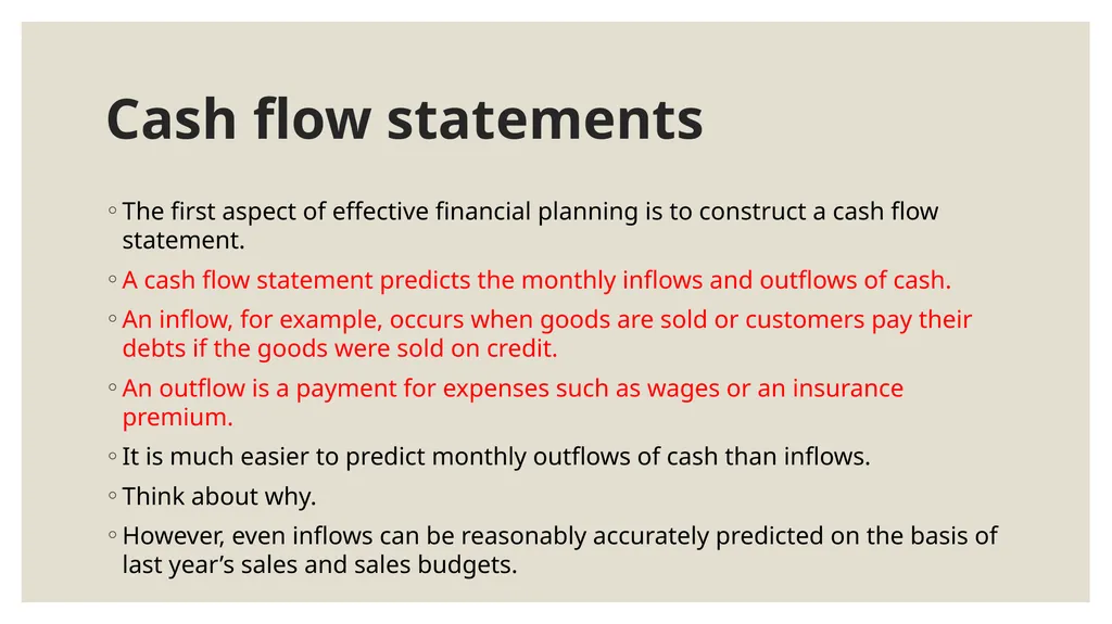 Financial Management Strategies Cash flow - slide 5 of 79