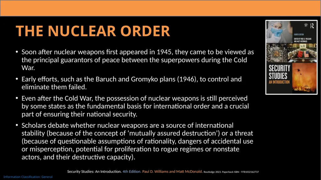 22. Nuclear Disarmament and Non-proliferation The - slide 2 of 12