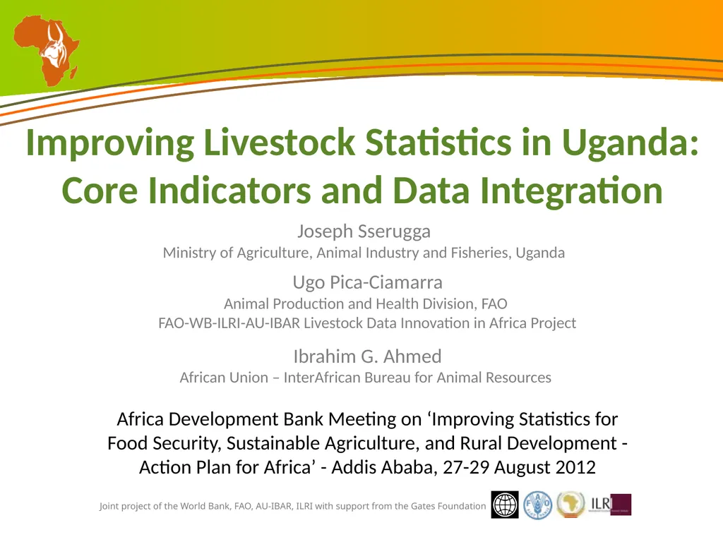 Improving Livestock Statistics in Uganda: Core