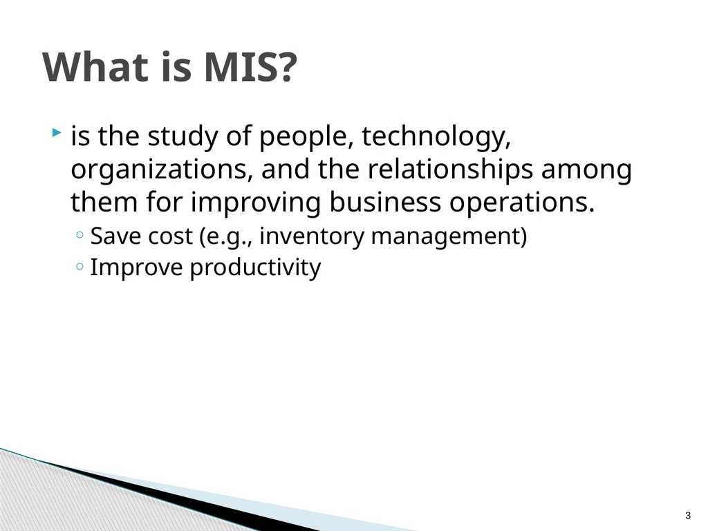 Management Information Systems Yong Choi BPA CSUB - slide 3 of 23
