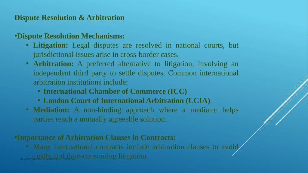 Legal Framework of International Business By - slide 5 of 7