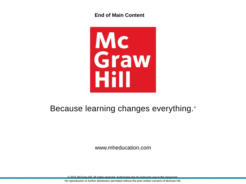 Globalization Chapter 1 © 2021 McGraw Hill. All - slide 36 of 36