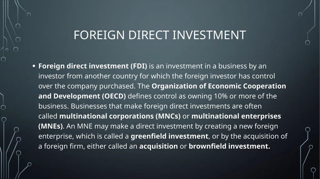 GLOBAL BUSINESS ENVIRONMENT Lo 1: analyse the key - slide 12 of 22