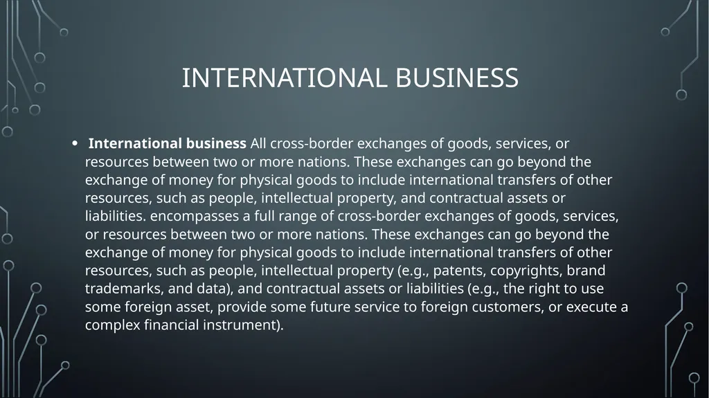 GLOBAL BUSINESS ENVIRONMENT Lo 1: analyse the key - slide 17 of 22