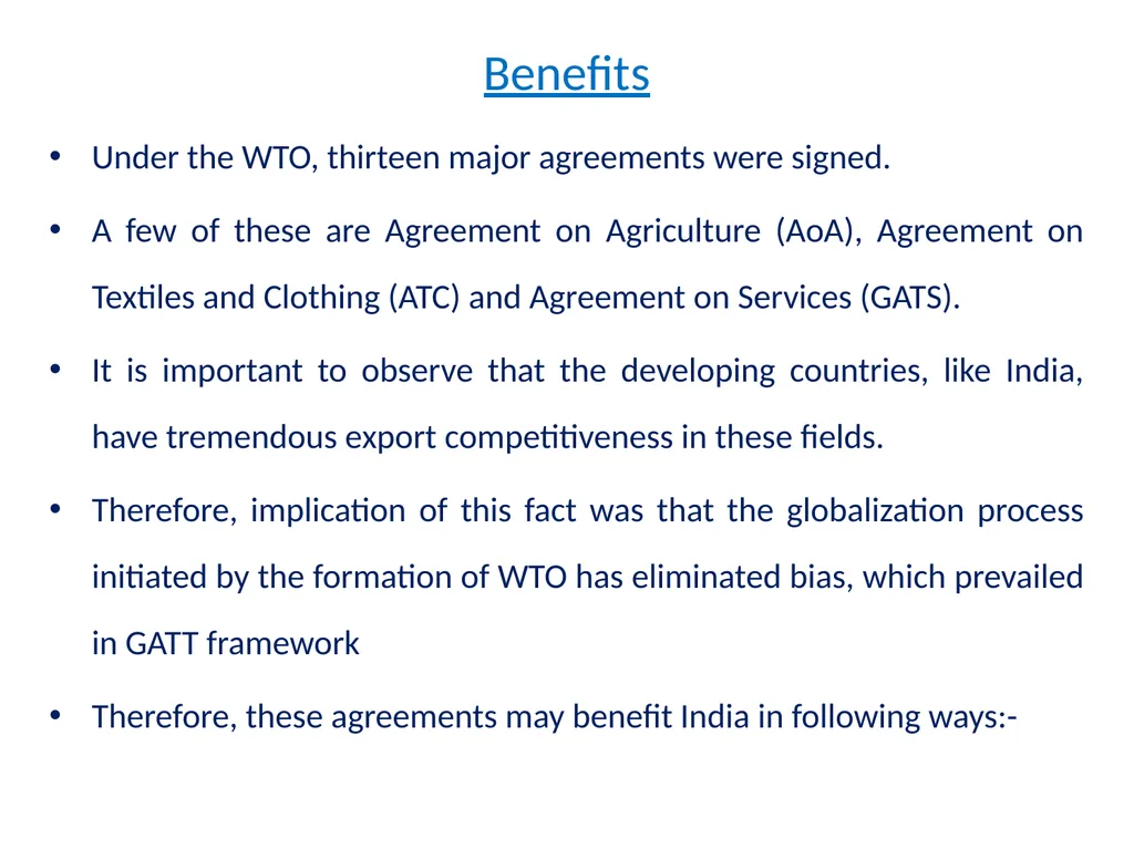 Sem - II Paper III Indian Economy WTO and Indian - slide 16 of 26