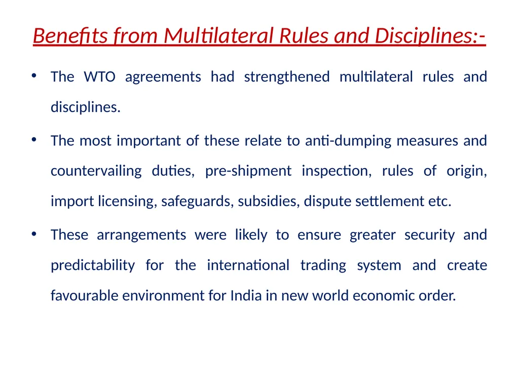 Sem - II Paper III Indian Economy WTO and Indian - slide 20 of 26