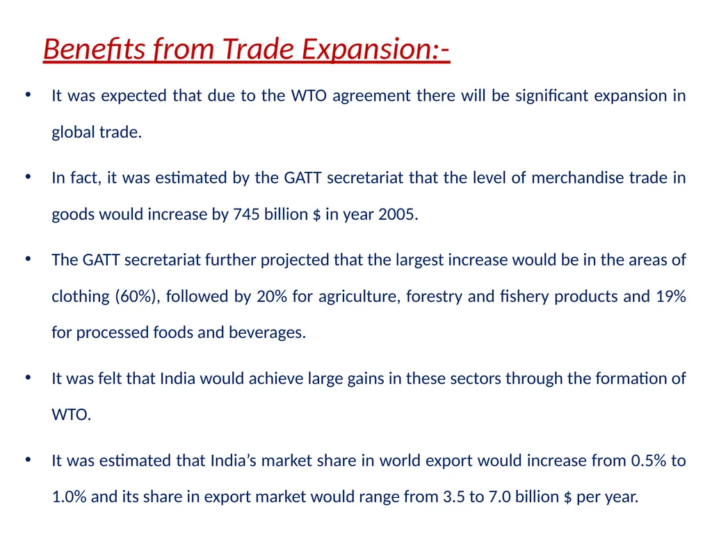 Sem - II Paper III Indian Economy WTO and Indian - slide 17 of 26