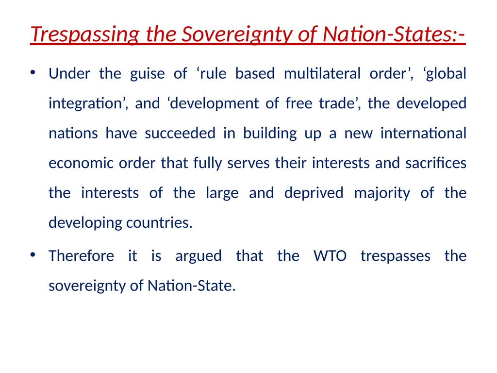 Sem - II Paper III Indian Economy WTO and Indian - slide 25 of 26