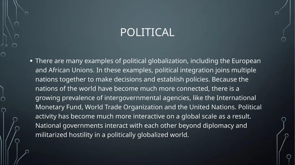 Unit 18: GLOBAL BUSINESS ENVIRONMENT Lo1: analyse - slide 13 of 18