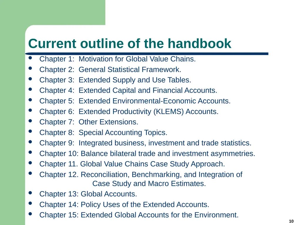 Michael Connelly Chair: Expert Group on - slide 10 of 14