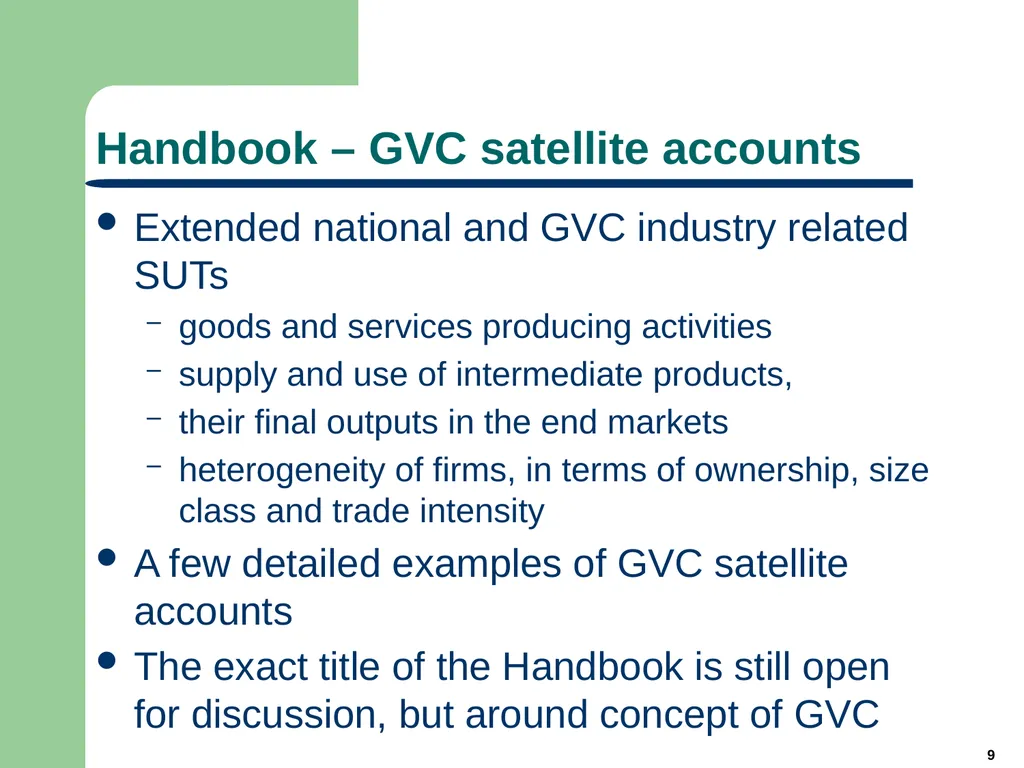 Michael Connelly Chair: Expert Group on - slide 9 of 14