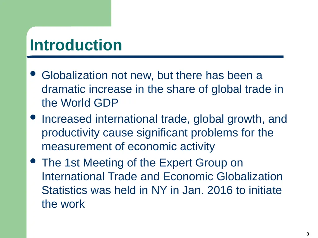 Michael Connelly Chair: Expert Group on - slide 3 of 14