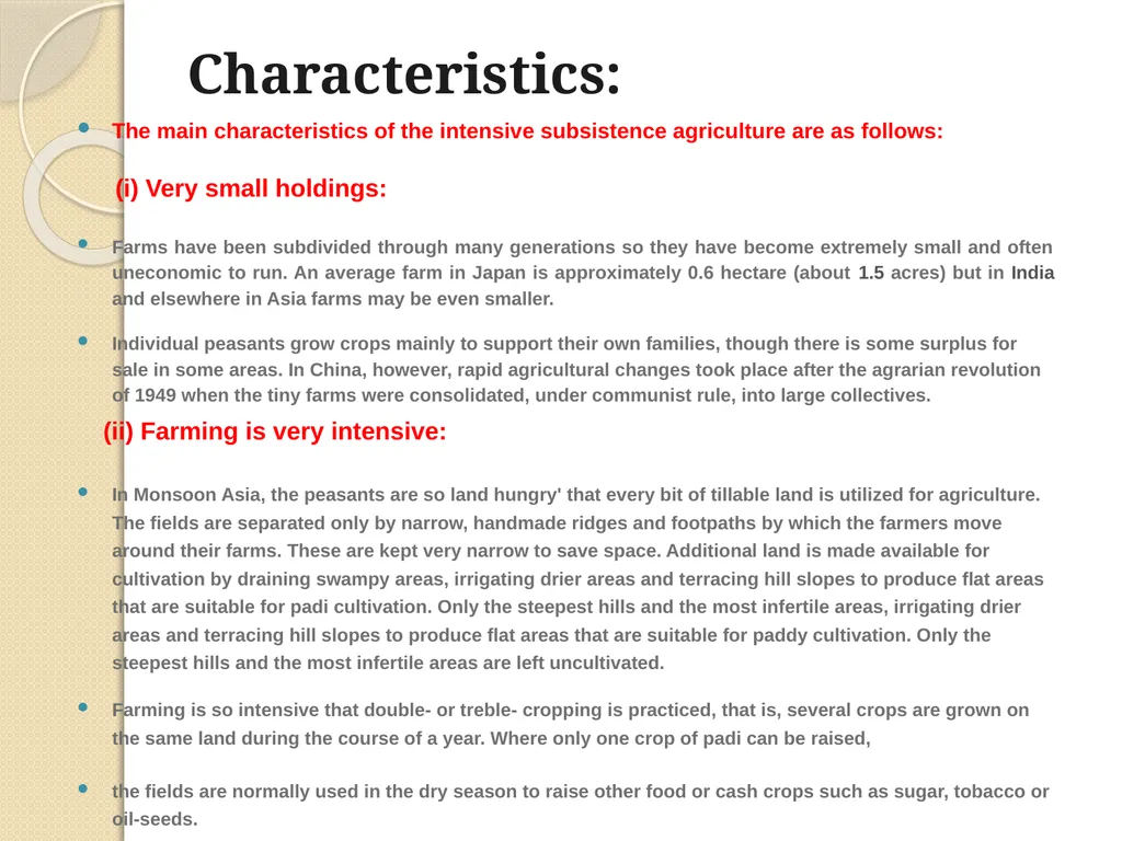 Intensive Subsistence Farming Presented by: Sikha - slide 4 of 7
