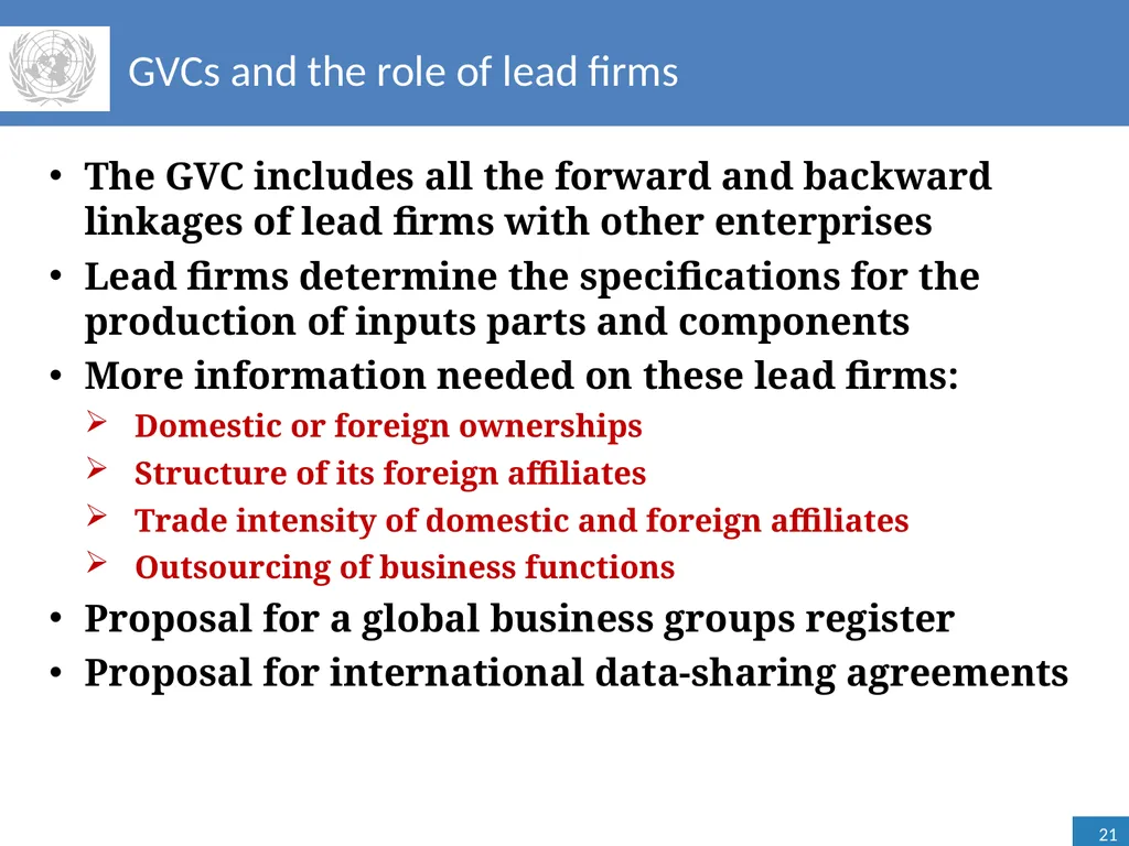 Handbook on Accounting for Global Value Chains - - slide 21 of 25