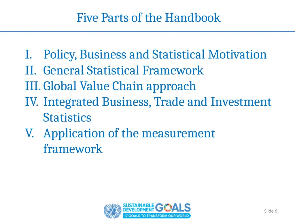 Handbook on Accounting for Global Value Chains - - slide 6 of 25