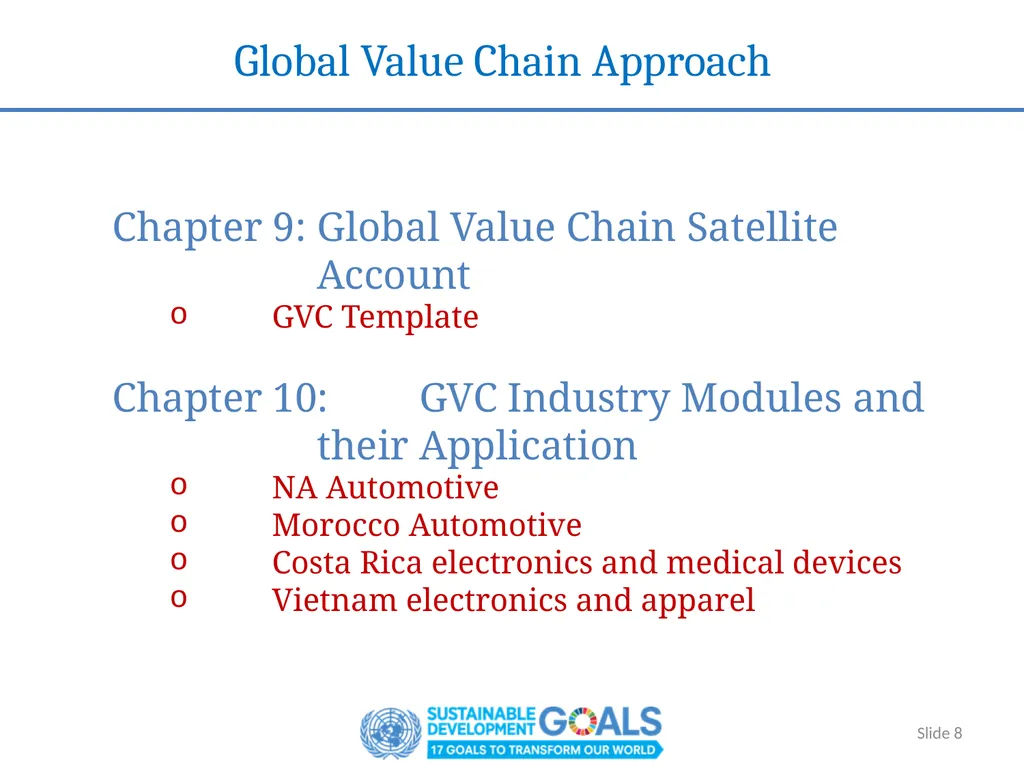 Handbook on Accounting for Global Value Chains - - slide 8 of 25