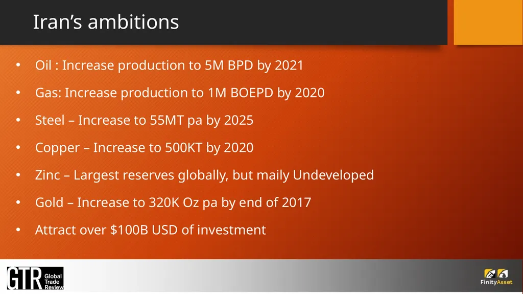 Iran – A MINING COUNTRY? IRAN A COMMODITY RICH - slide 7 of 15