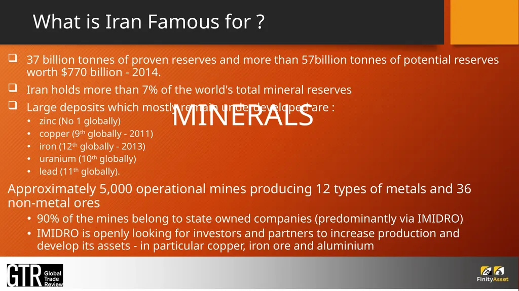 Iran – A MINING COUNTRY? IRAN A COMMODITY RICH - slide 4 of 15
