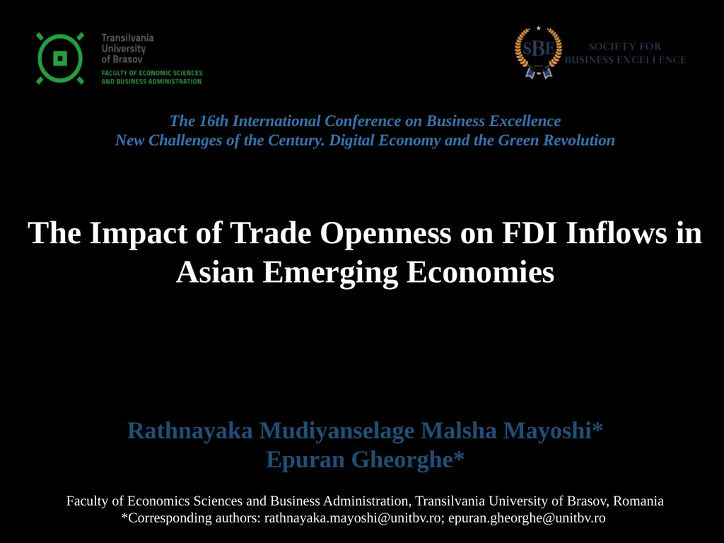 The Impact of Trade Openness on FDI Inflows in