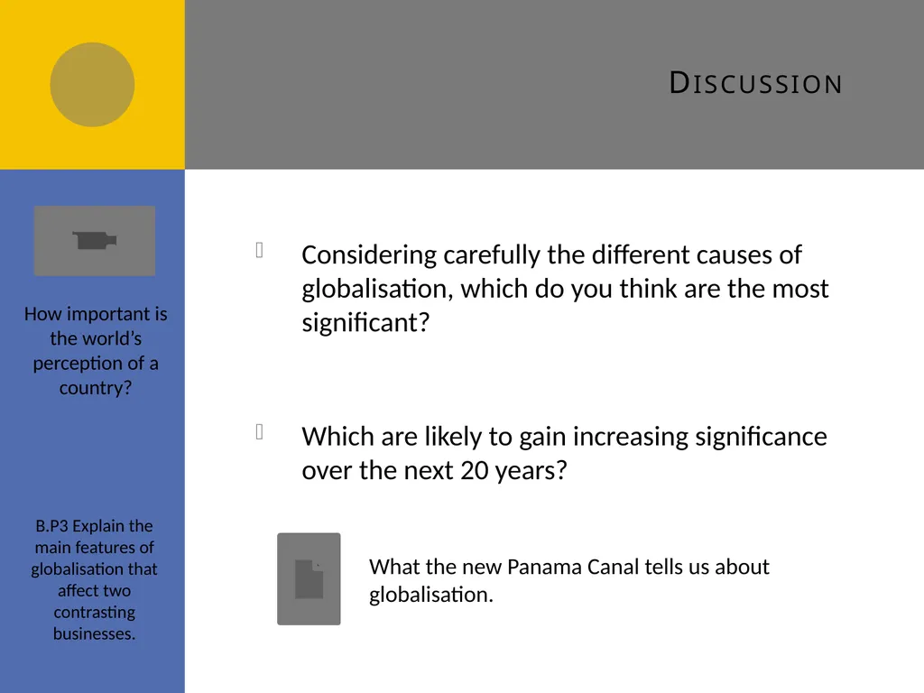 Globalisation B1 Globalisation Draw a spider - slide 13 of 13