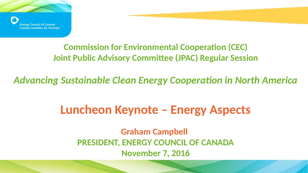 Commission for Environmental Cooperation (CEC) - slide 1 of 15