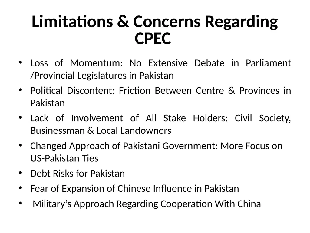 Politics of Economic Corridor: Prospects of - slide 16 of 19