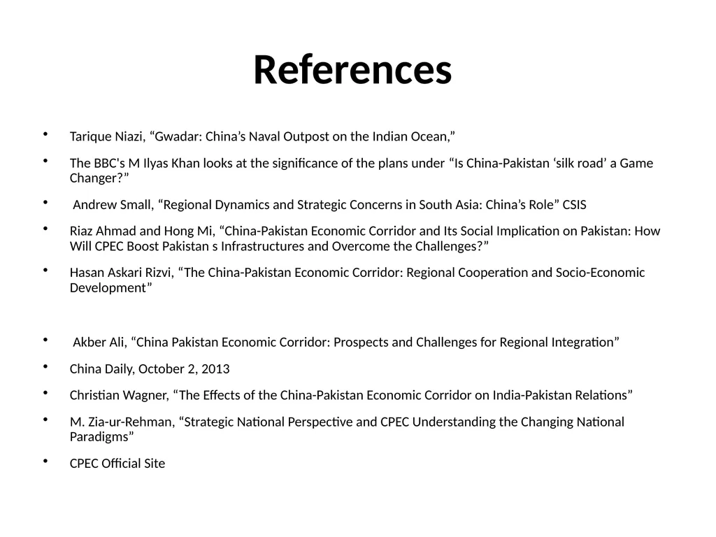 Politics of Economic Corridor: Prospects of - slide 18 of 19